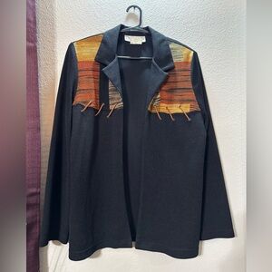 #682 Nancy Michaels vintage Aztec cardigan size 6